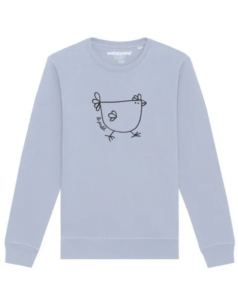 watapparel watapparel Sweatshirt Unisex Le poulet - das Huhn, Serene blue, – Produktbild 1 von 4