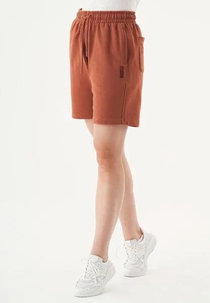 ORGANICATION ORGANICATION Damen ESSENTIALS-SHEYMA- Shorts aus Bio-Baumwolle, Cinnamon, – Produktbild 3 von 4