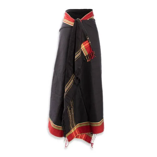 Africulture Africulture Kikoy Frottee Strandtuch, Sarong, Schwarz, – Produktbild 1 von 4