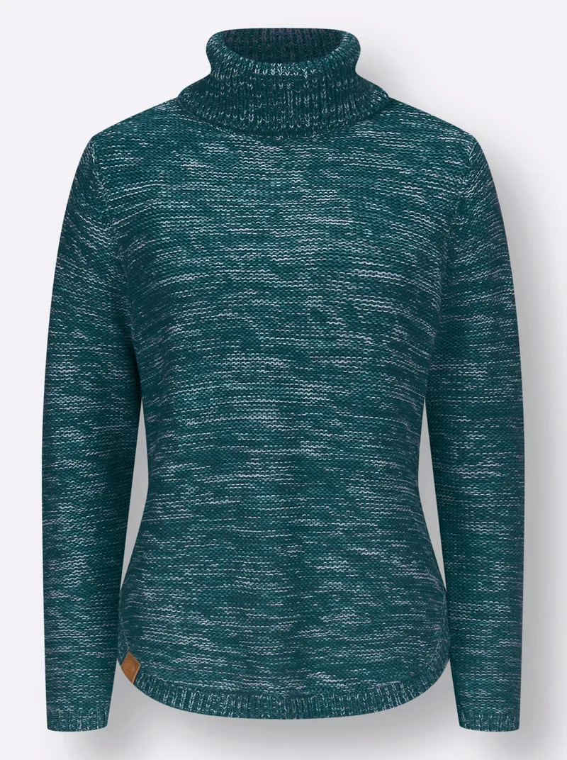 Witt Pullover petrol-meliert, Petrol-meliert, – Produktbild 1 von 2