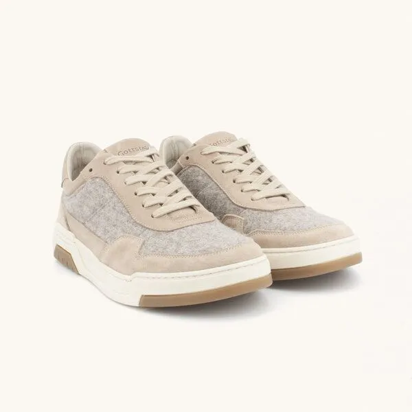 Gottstein Gottstein Woll-Sneaker Flow - Nachhaltiger Wollschuh für Damen & Herren aus 100% Schurwolle & hochwertigen Wildleder - Freizeit Sneakers aus Wool - Low-Top Schnürer, Vanilla, – Produktbild 1 von 6