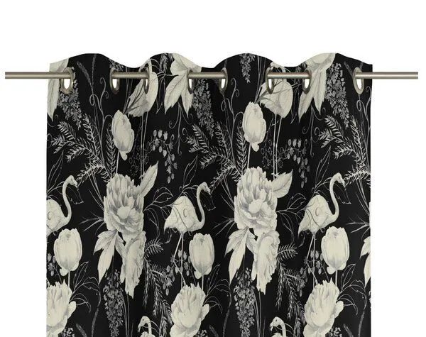 Nature by Adam Nature by Adam Vorhang aus 100% Bio-Baumwolle - Made in Germany - Eden, Schwarz, – Produktbild 1 von 7