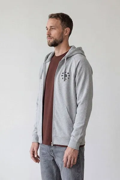 KOKOworld KOKOworld Kapuzenjacke Goa-Zip-Unisex, Grey sun&soil (grau), – Produktbild 3 von 4
