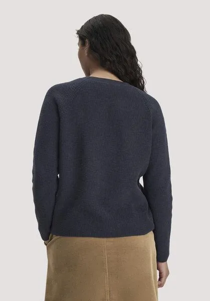 hessnatur hessnatur Pullover Relaxed aus reiner Bio-Baumwolle, Marine, – Produktbild 2 von 4