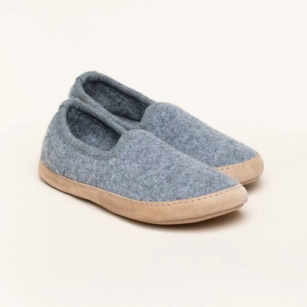 Gottstein Gottstein Woll-Hausschuh Cheyenne aus 100% Schurwolle | Hüttenschuh für Damen & Herren, Grau, – Produktbild 1 von 4