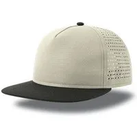 Atlantis Headwear Atlantis Headwear Verstärkte Streetwear-Cap aus recyceltem Polyester, Hellgrau/schwarz, – Produktbild 3 von 3