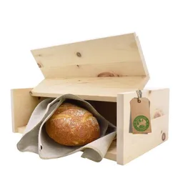 4betterdays 4betterdays Brotkasten Zirbenholz inkl. Zirbenholz-Gitter & Bäckerleinen – Produktbild 1 von 1