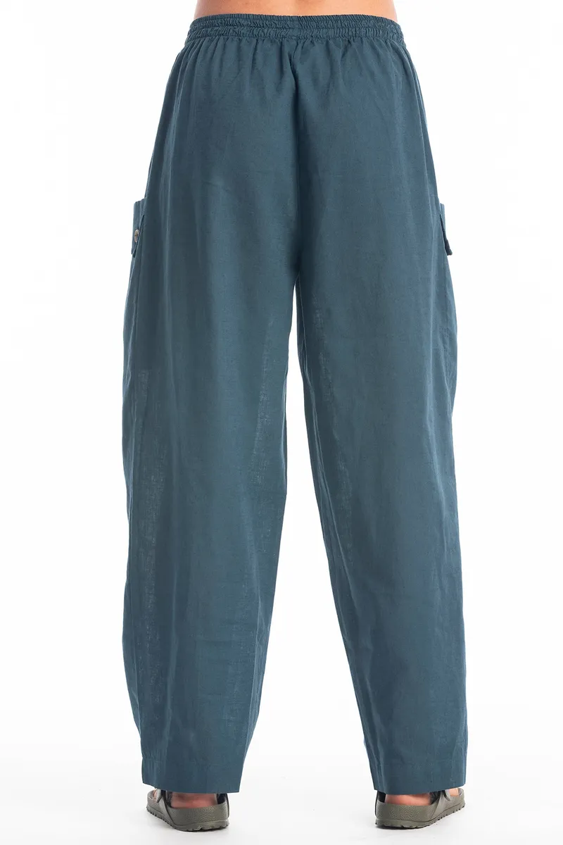 RAVENS VIEW IBIZA RAVENS VIEW IBIZA Damen vegan Hose Bosa Ozeanblau, Dunkelblau, – Produktbild 1 von 1