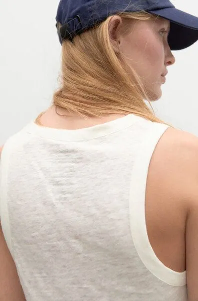 ECOALF ECOALF Coimbra Top Organic Leinen weiss, White, – Produktbild 3 von 3