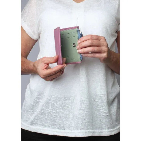 Vargu Vargu Echtleder Geldbörse SINE 1, Mauve - sage green, – Produktbild 3 von 3
