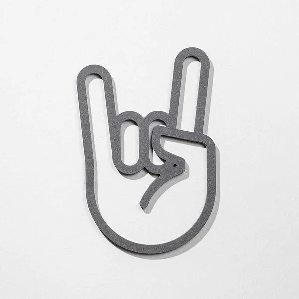 Fyngers Fyngers Wanddekoration gefräst aus Valchromat Rock´n´Roll – Produktbild 1 von 4