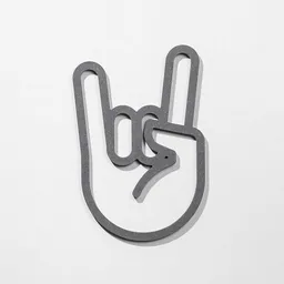 Fyngers Fyngers Wanddekoration gefräst aus Valchromat Rock´n´Roll – Produktbild 1 von 1