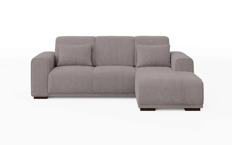 OTTO home Ecksofa BORNHOLM L-Form, B: 234 cm - OTTO. Verlässliche Qualität., Recamiere links oder rechts bestellbar, Wellenfederung, inkl. 2 Kissen, Braun, – Produktbild 7 von 8