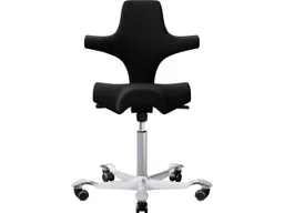 HAG HAG Bürodrehstuhl "Capisco 8106" GF 200 mm, Gestell: silber, Stoff: "Cura" black – Produktbild 1 von 1