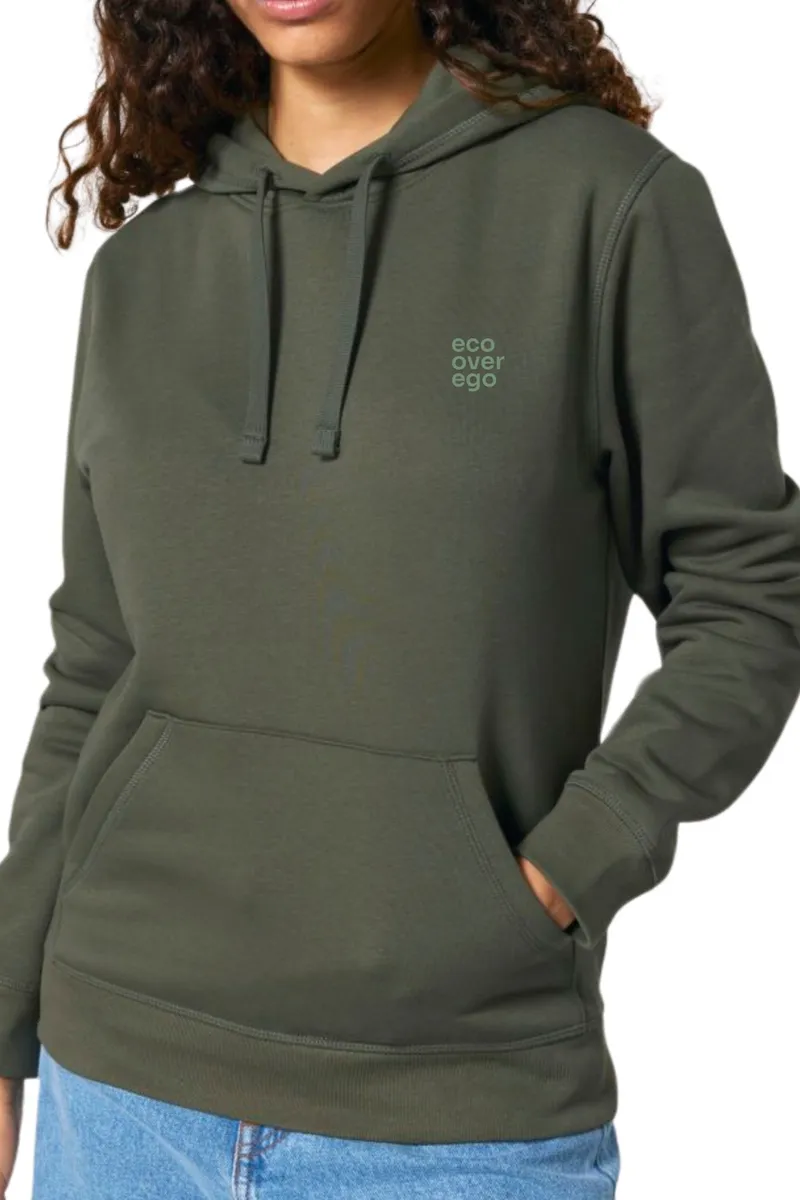 Inaska Inaska Herren vegan Hoodie Signature Eco Khaki Sage, Dunkelgrün, – Produktbild 2 von 2