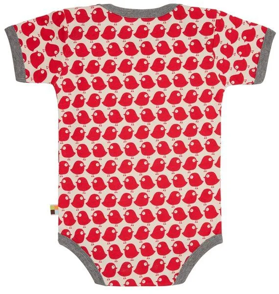 loud + proud loud + proud Babys & Kinder, Body Kurzarm, GOTS-zertifiziert, Tomato (rot), – Produktbild 2 von 2