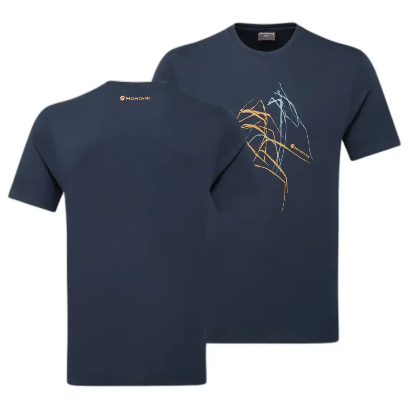 Montane T-Shirt Montane Abstract Mountain, Blau, – Produktbild 1 von 1