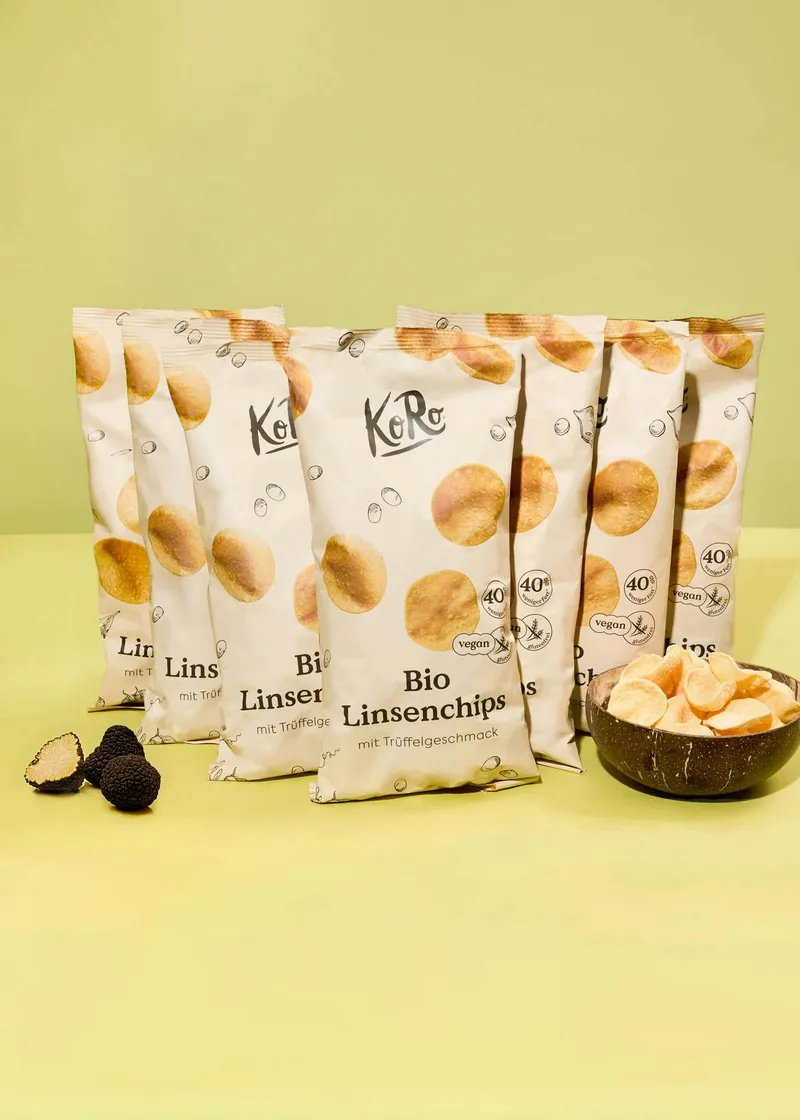KoRo Bio Linsenchips mit Trüffelgeschmack 7 x 100 g – Produktbild 2 von 5