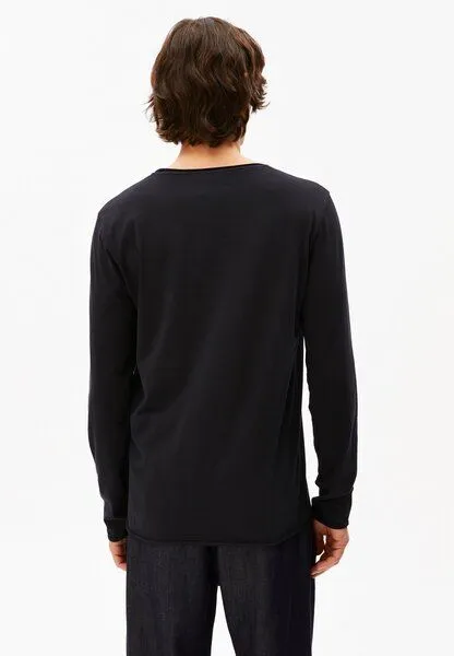 ARMEDANGELS ARMEDANGELS JAAMES BRUSHED Herren Longsleeve aus Bio-Baumwolle, Black, – Produktbild 2 von 4