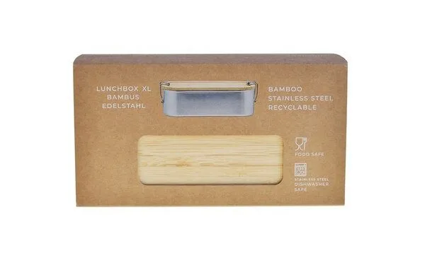 Cameleon Pack Cameleon Pack XL Edelstahl Lunchbox mit Deckel und Trennsteg aus Bambus Holz – Produktbild 3 von 4