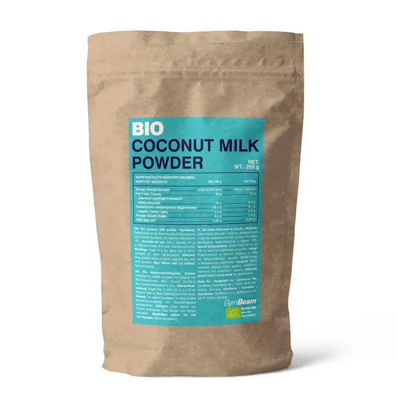 GymBeam Bio GymBeam BIO Kokosnussmilchpulver 250 g – Produktbild 1 von 1