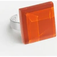 ALEXASCHA ALEXASCHA Geometrischer Statement Ring aus Glas | PUREFORM, Orange, – Produktbild 1 von 1