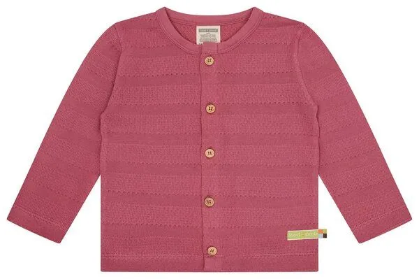 loud + proud loud + proud Babys & Kinder Jacke Jacquard, GOTS-zertifiziert, Rouge(rosa), – Produktbild 2 von 2