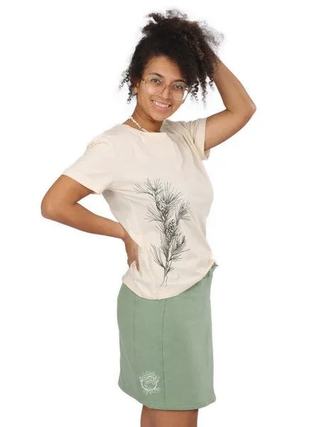 Life-Tree Life-Tree Sweat Rock aus Biobaumwolle mit Logo Motiv Olive Damen in Bambus, Grün, – Produktbild 2 von 3