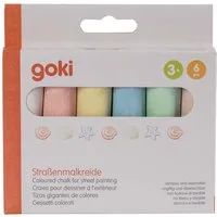 Goki 6 Straßenmalkreiden rund in einer Pappschachtel – Produktbild 1 von 1