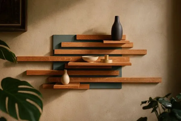 Living Oak Living Oak Wandregal Eiche No.01, Anthrazit, – Produktbild 4 von 4