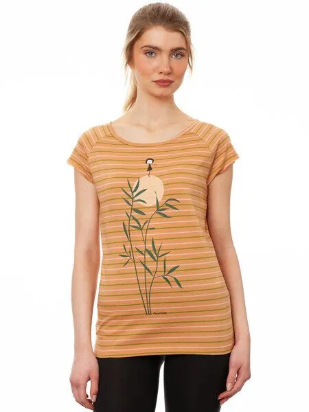 FellHerz FellHerz Damen T-Shirt Sunset Girl triple striped Bio Fair und Vegan – Produktbild 3 von 3