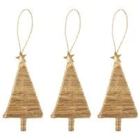 El Puente El Puente Deko-Anhänger "Tannenbaum", 3er-Set | Fair Trade & Handmade aus Bangladesch – Produktbild 1 von 1