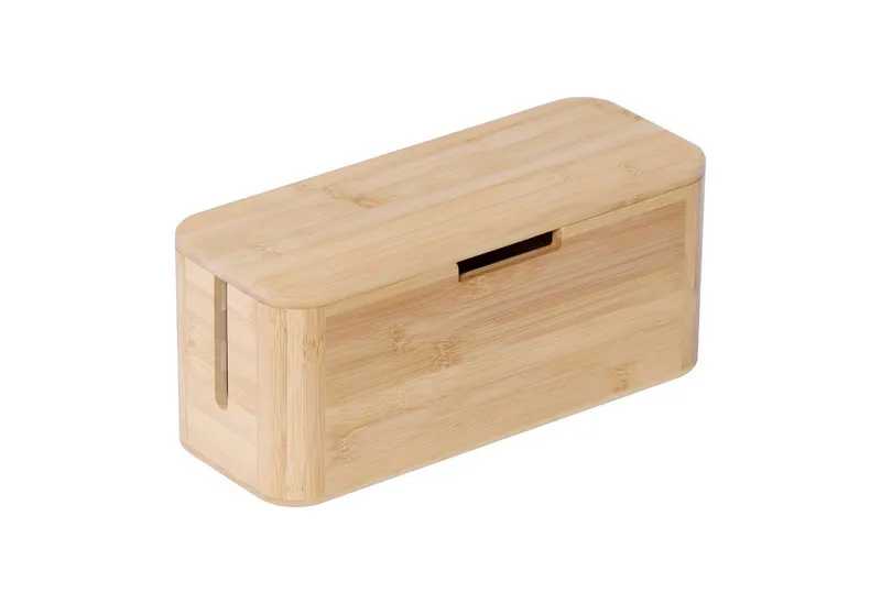 RELAXDAYS RELAXDAYS Kabelbox aus Bambus, Braun, – Produktbild 1 von 5