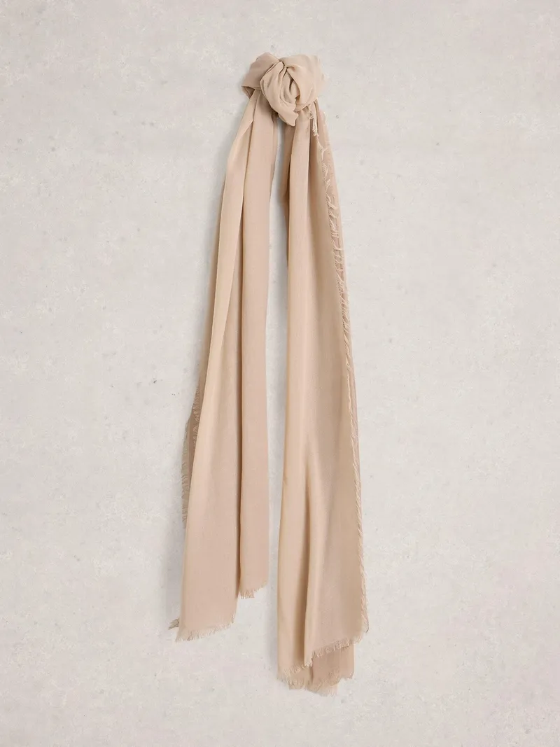 White Stuff Oversized Schal Penny - Einheitsgröße, Hellnatur, – Produktbild 1 von 3