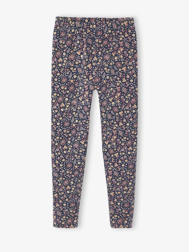 Vertbaudet Mädchen Leggings, Nachtblau geblümt, – Produktbild 1 von 2