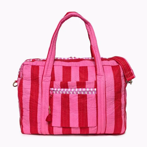 KIKOONI KIKOONI handgefertigte große Reisetasche TRAVELER BAG, "bold stripes" love, – Produktbild 4 von 4