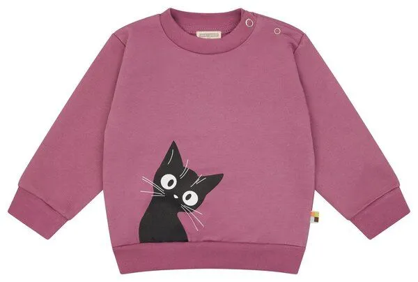 loud + proud loud + proud Babys & Kinder Sweatshirt mit Druck, GOTS-zertifiziert, Grape(lila), – Produktbild 1 von 2