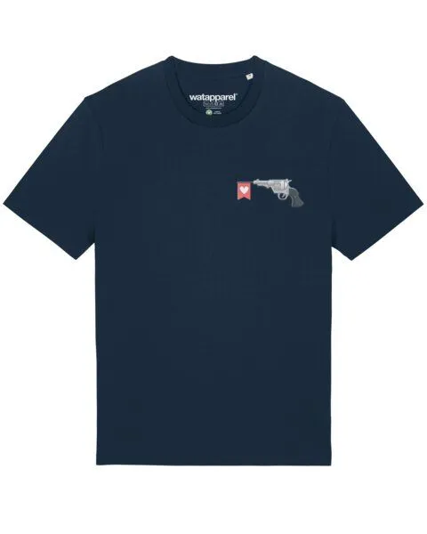 watapparel watapparel T-Shirt Unisex Make love not war, French navy, – Produktbild 1 von 3