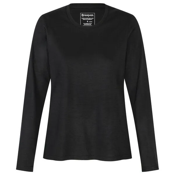 Kaipara - Merino Sportswear Kaipara - Merino Sportswear Urban Merino Longsleeve Damen Regular 200, Black, – Produktbild 1 von 2