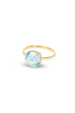 Amadeus Amadeus Damen vegan Ring Sophia Blautopas Gold – Produktbild 1 von 1