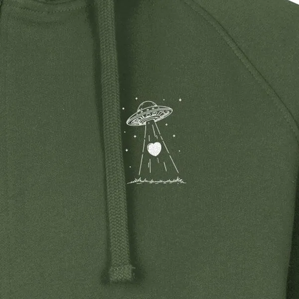 HANDGEDRUCKT HANDGEDRUCKT "Beam it up" Männer Zip Hoody Neutral, Militarygreen, – Produktbild 1 von 4
