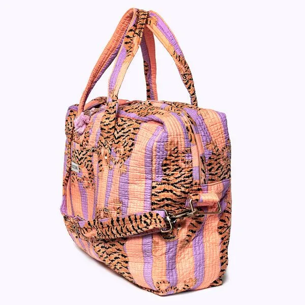 KIKOONI KIKOONI handgefertigte große Reisetasche TRAVELER BAG, Poppy tiger peach fusion, – Produktbild 4 von 4