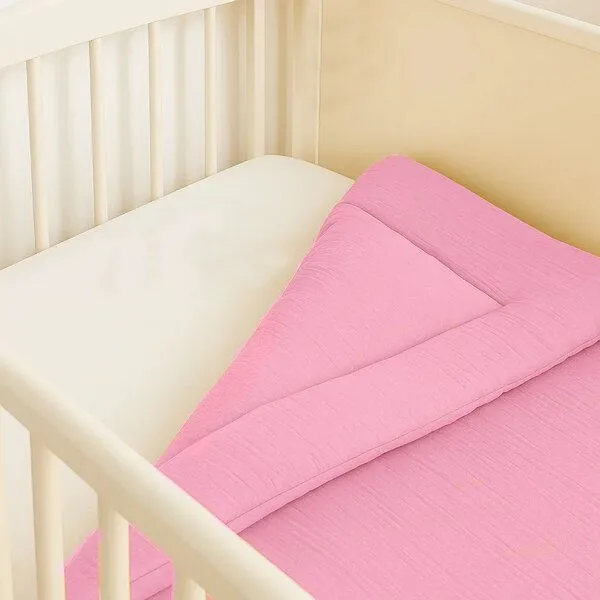PAPATE PAPATE Steppdecke aus Bio-Baumwolle, Rosa, – Produktbild 3 von 3