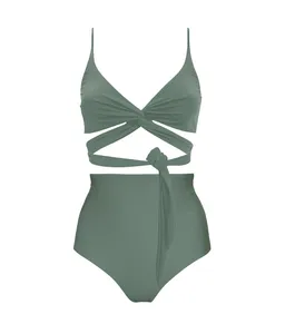 Anekdot Anekdot Damen vegan Lin + Core High Bikini-Set Salbei – Produktbild 1 von 1