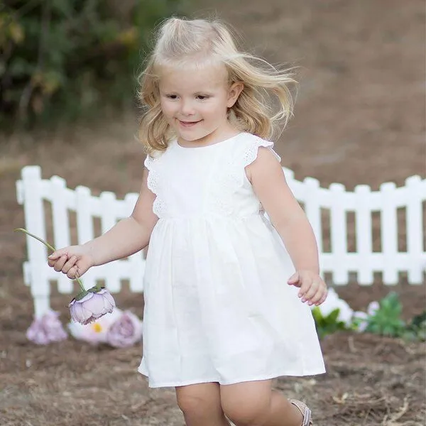 OrganicEra OrganicEra Ärmelloses Kleid aus Voile mit Muschel – Produktbild 3 von 4