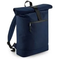 BagBase BagBase Kurierrucksack Recycelter Roll-Top Rucksack Backpack Rolltop Notebook Fach, Navy, – Produktbild 1 von 2