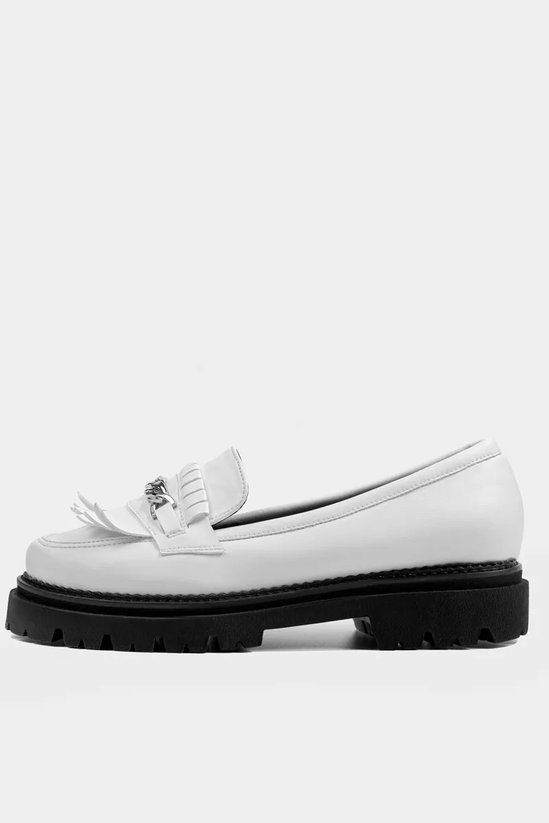 BOHEMA BOHEMA Damen vegan Loafer Chunky Weiß, Weiß, – Produktbild 2 von 2