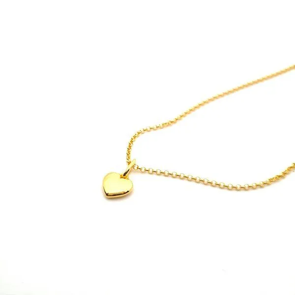 MOANINA MOANINA Kette Mini Herz - 925 Silber/18k Gold Vermeil - 3 Längen, Gold, – Produktbild 3 von 4