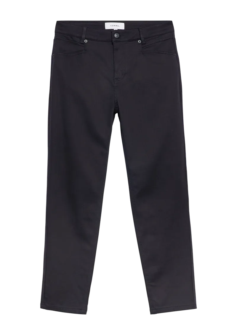 comma JUNE - Coloured Denim aus elastischem Lyocell-Baumwoll-Mix, Blau, – Produktbild 1 von 4