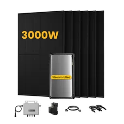 EcoFlow EcoFlow Stream Ultra, Solaranlage mit Speicher, mit 6 x 500W Bifazialen Solarmodulen, by Powerness - Stream Ultra | 1920Wh / 1 x Smart Meter / Selbstabholung – Produktbild 1 von 1